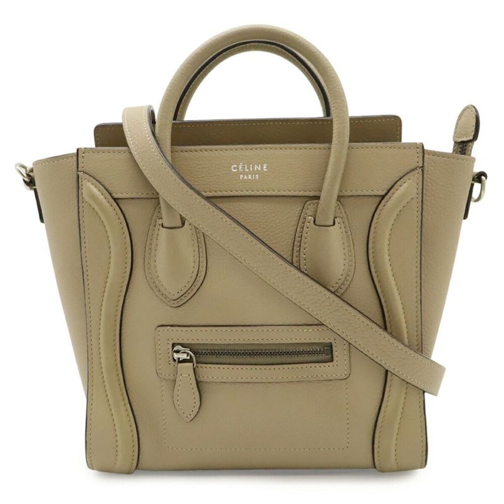 Celine Luggage Nano Shopper Leather Handbag